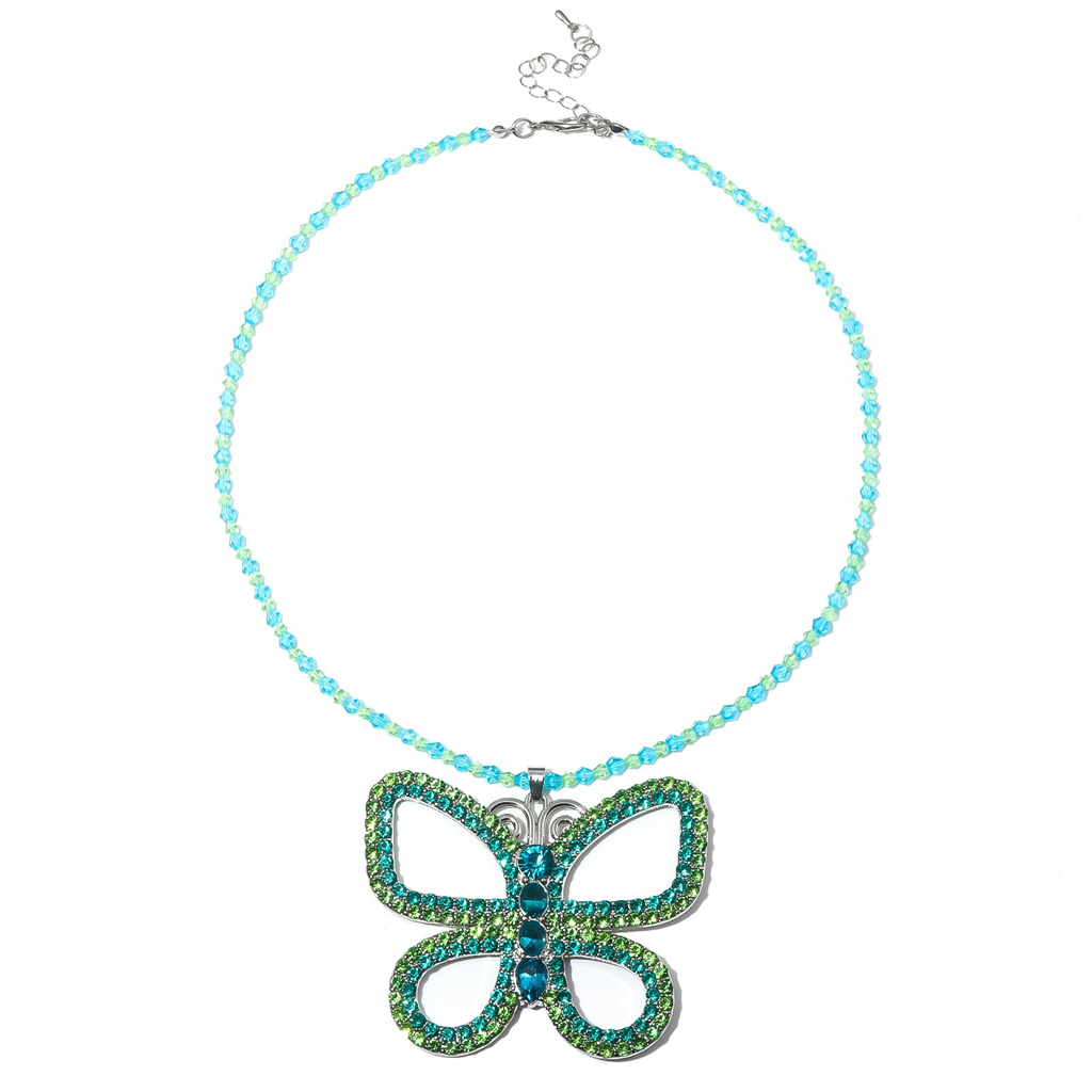 Butterfly Pendant Necklace - สร้อยคอจี้ผีเสื้อ 30 เจนา ดีไซน์โดดเด่น สำหรับคอสเพลย์ โชคเกอร์