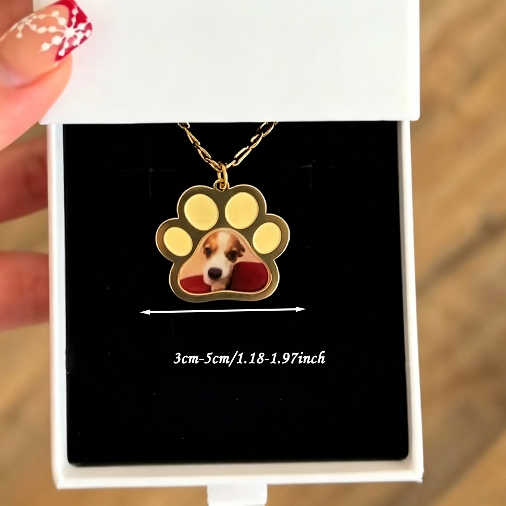 สร้อยคอพร้อมจี้รูปอุ้งเท้าสัตว - Engraved Name Necklace บทวิจารณ์และราคา