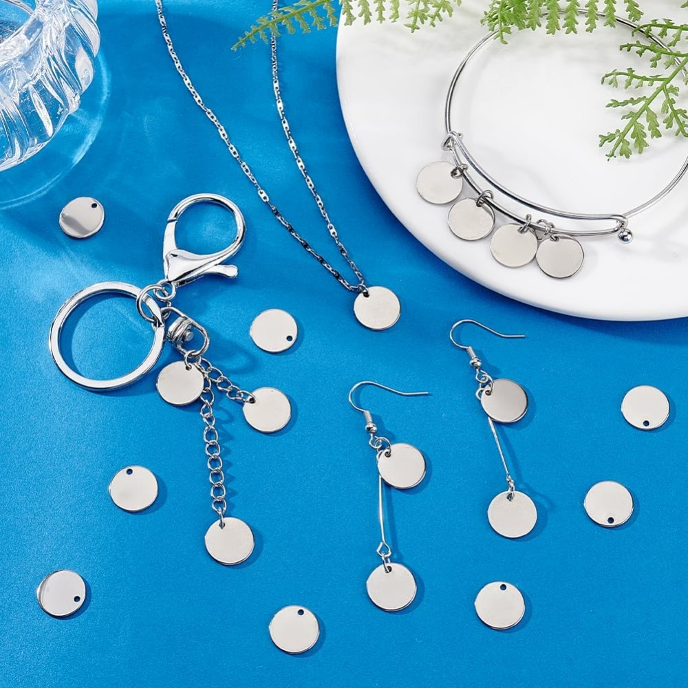 100pcs 12mm 304 สแตนเลสสตีลปั๊ - Engraved Name Necklace บทวิจารณ์และราคา