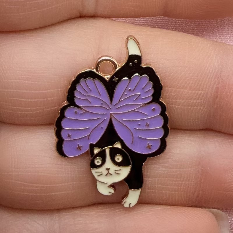 10 ชิ้น จี้รูปผีเสื้อและแมวสไต - Butterfly Pendant Necklace บทวิจารณ์และราคา