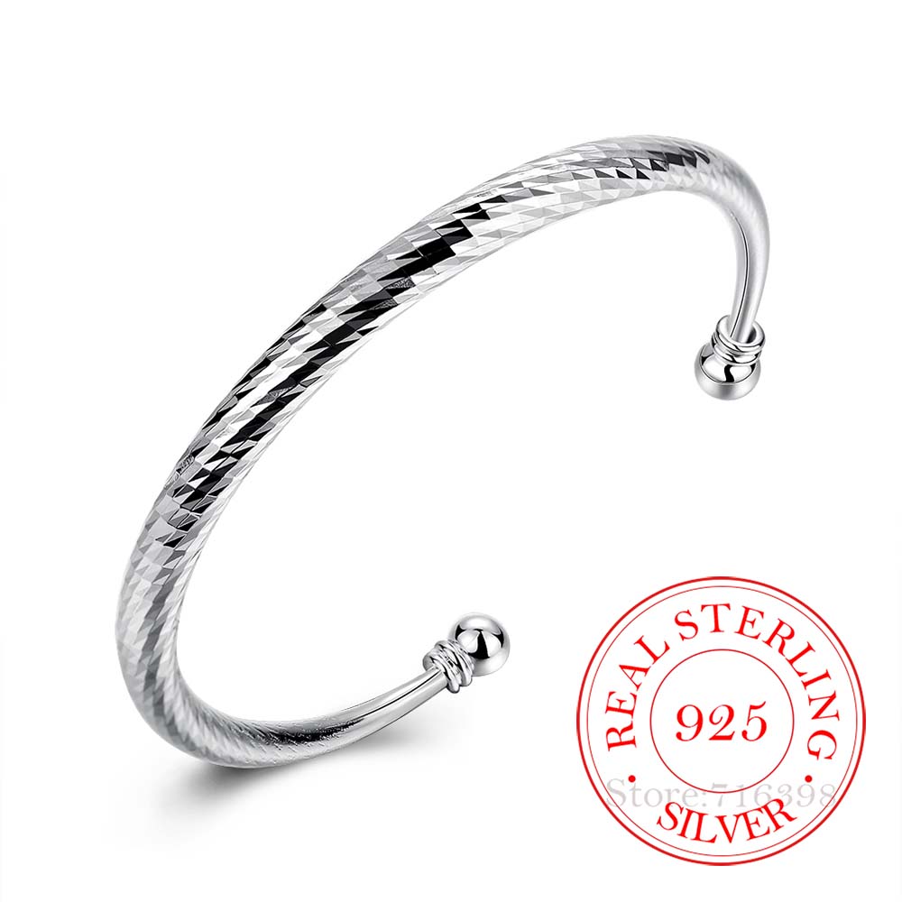 925เงินเปิดสร้อยข้อมือสำหรับผู - Nick'S Jewelry & Watches Reviews บทวิจารณ์และราคา