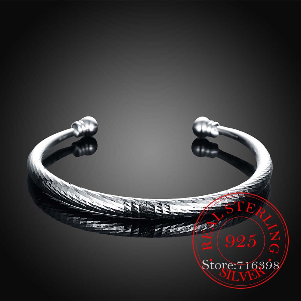 925เงินเปิดสร้อยข้อมือสำหรับผู - Nick'S Jewelry & Watches Reviews บทวิจารณ์และราคา