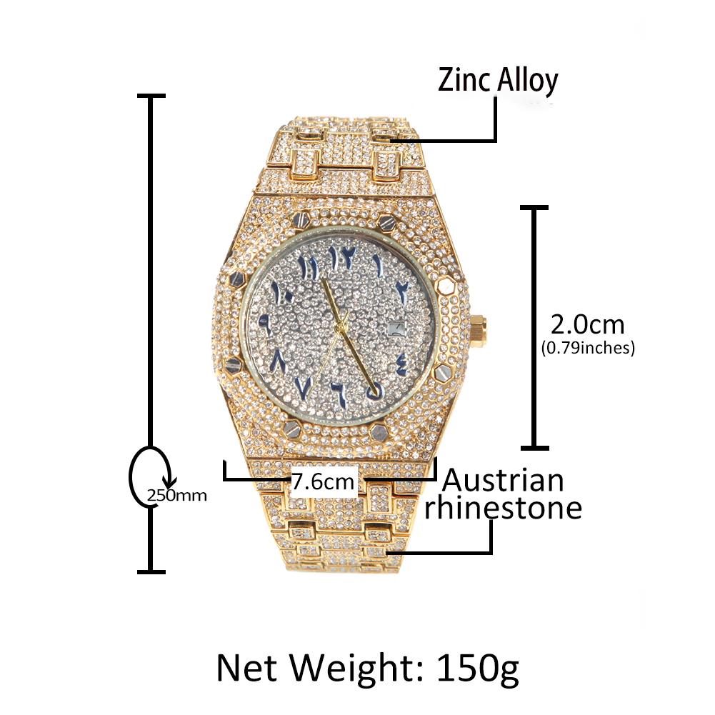BLING KING ตัวเลขภาษาอาหรับ Me - King'S Jewelry Watches บทวิจารณ์และราคา