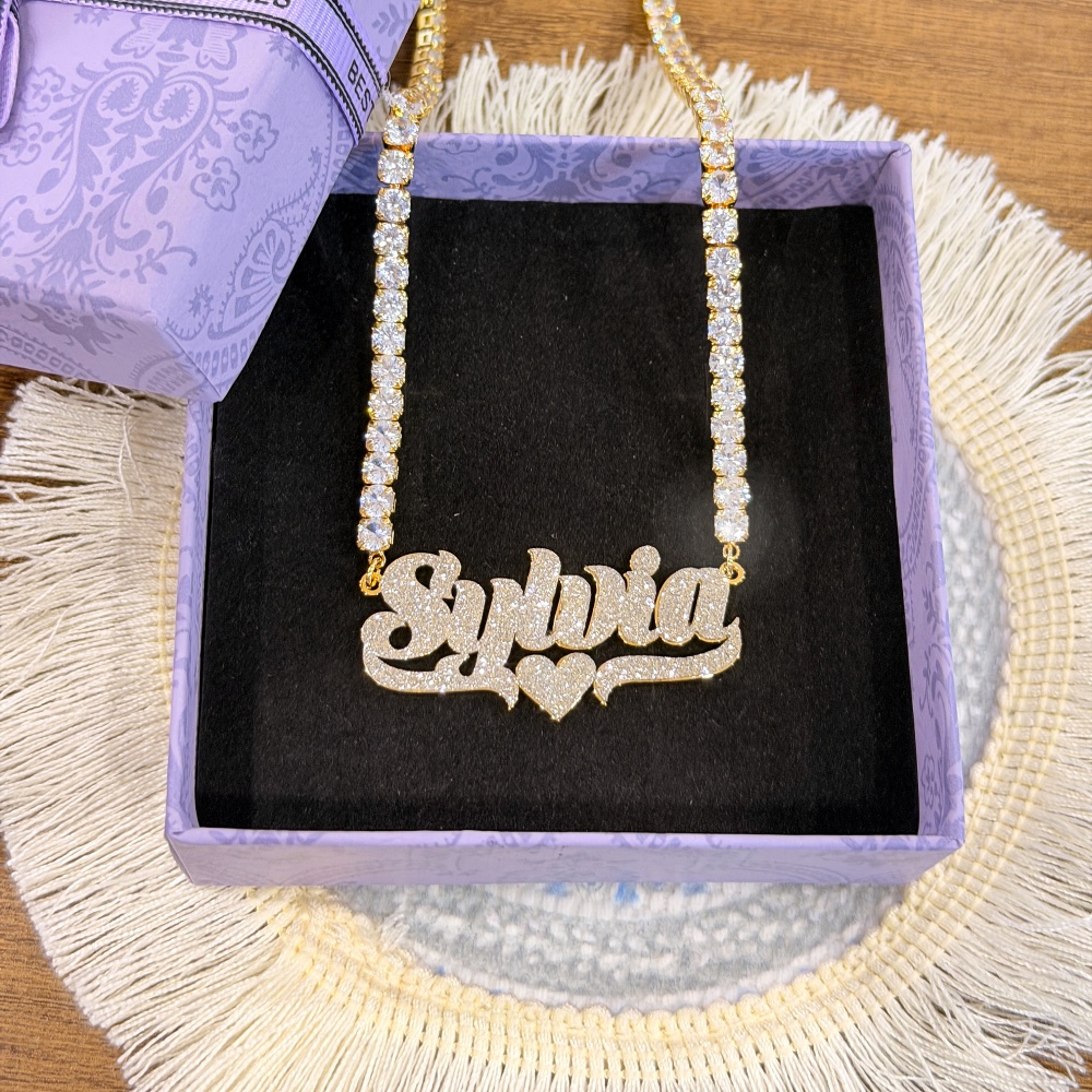 ชุดเครื่องประดับต่างหูห่วงและส - Engraved Name Necklace บทวิจารณ์และราคา