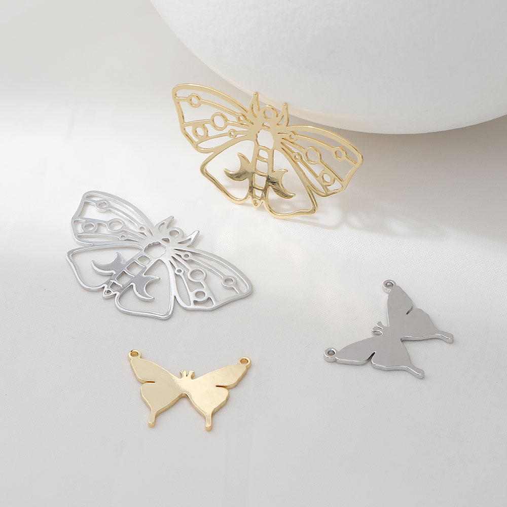 6PCS 14K Gold Plated แผ่นเรียบ - Butterfly Pendant Necklace บทวิจารณ์และราคา