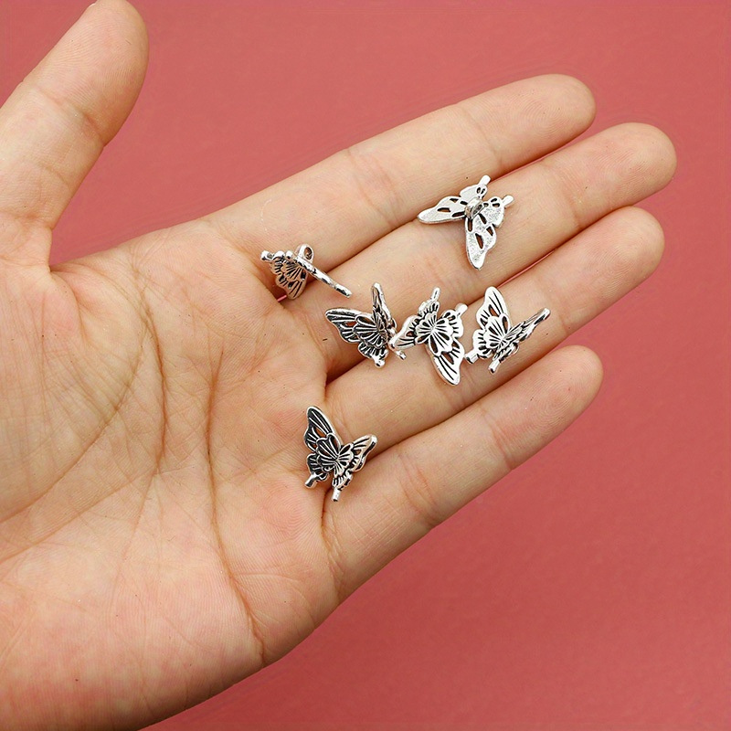 10PCS Silver Butterfly Accesso - Butterfly Pendant Necklace บทวิจารณ์และราคา