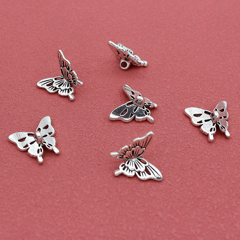 10PCS Silver Butterfly Accesso - Butterfly Pendant Necklace บทวิจารณ์และราคา