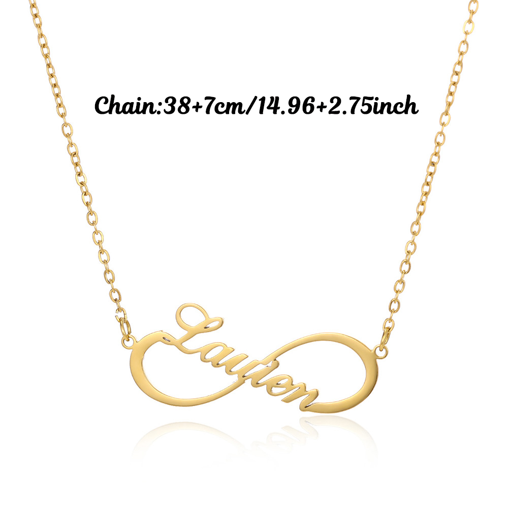 สร้อยคออินฟินิตี้สลักชื่อแบบกำ - Engraved Name Necklace บทวิจารณ์และราคา