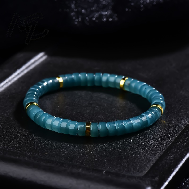 สร้อยข้อมือลูกปัดหยกธรรมชาติสี - Charm Bracelet Beads บทวิจารณ์และราคา