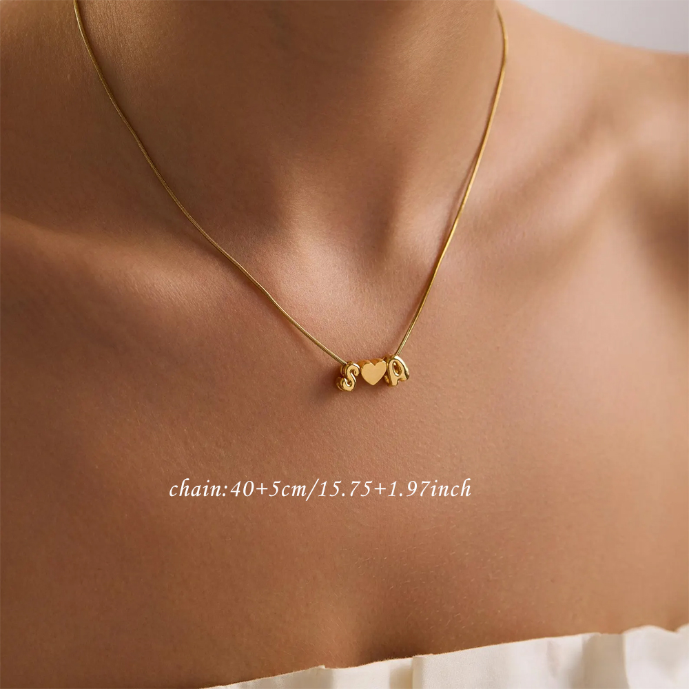 สร้อยคอจี้รูปหัวใจ 3 มิติ พร้อ - Engraved Name Necklace บทวิจารณ์และราคา